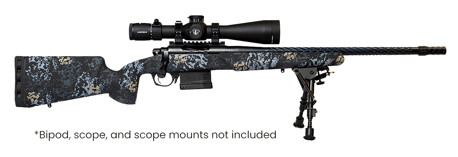 Horizon Firearms RF017S222214T19 Vandal Prime 22 Creedmoor 22″ Black Spiral Fluted Threaded Barrel, Drilled & Tapped Receiver, Textured Iota EKO Carbon Fiber Stock