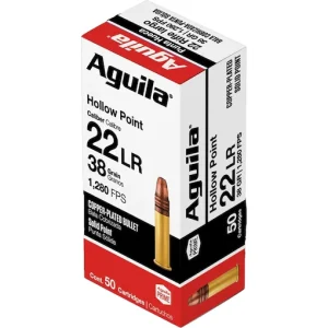 Get Aguila Super Extra High Velocity 22LR Ammo 38 Grain Plated Hollow Point Online - Glock Switches | Illinois Gun Shop