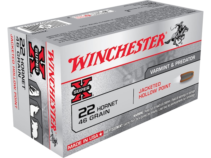 Shop Winchester Super X 22 Hornet Ammo 46 Grain Jacketed Hollow Point 200 rounds Shop Winchester Super X 22 Hornet Ammo 46 Grain Jacketed Hollow Point 200 rounds - Handguns - Illinois Gun Shop