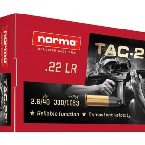 Norma TAC-22 Ammunition 22LR 40 Grain Lead Round Nose - Best Price - Rifles | Illinois Gun Shop