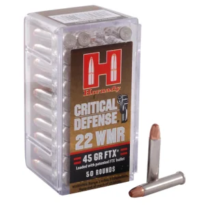Hornady Critical Defense 22 Winchester Magnum Rimfire (WMR) Ammo 45 Grain Hornady FTX Polymer Tip - Best Price - Glock Switches - Illinois Gun Shop