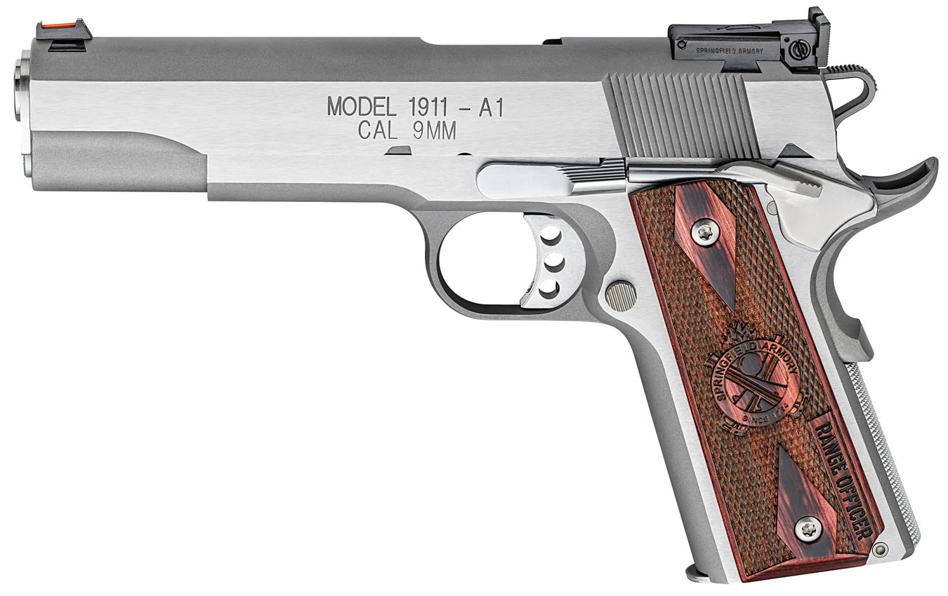 Springfield 1911-A1 Range Officer 9mm Stainless Essentials Package w/ Adjustable Rear Sight Springfield 1911-A1 Range Officer 9mm Stainless Essentials Package w/ Adjustable Rear Sight - Firearms - Illinois Gun Shop