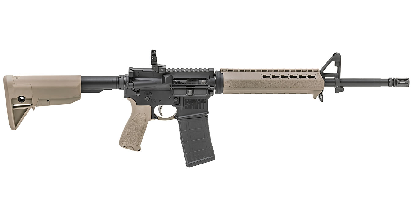 Springfield Saint 5.56mm Flat Dark Earth (FDE) Semi-Automatic Rifle Springfield Saint 5.56mm Flat Dark Earth (FDE) Semi-Automatic Rifle - Rifles - Illinois Gun Shop