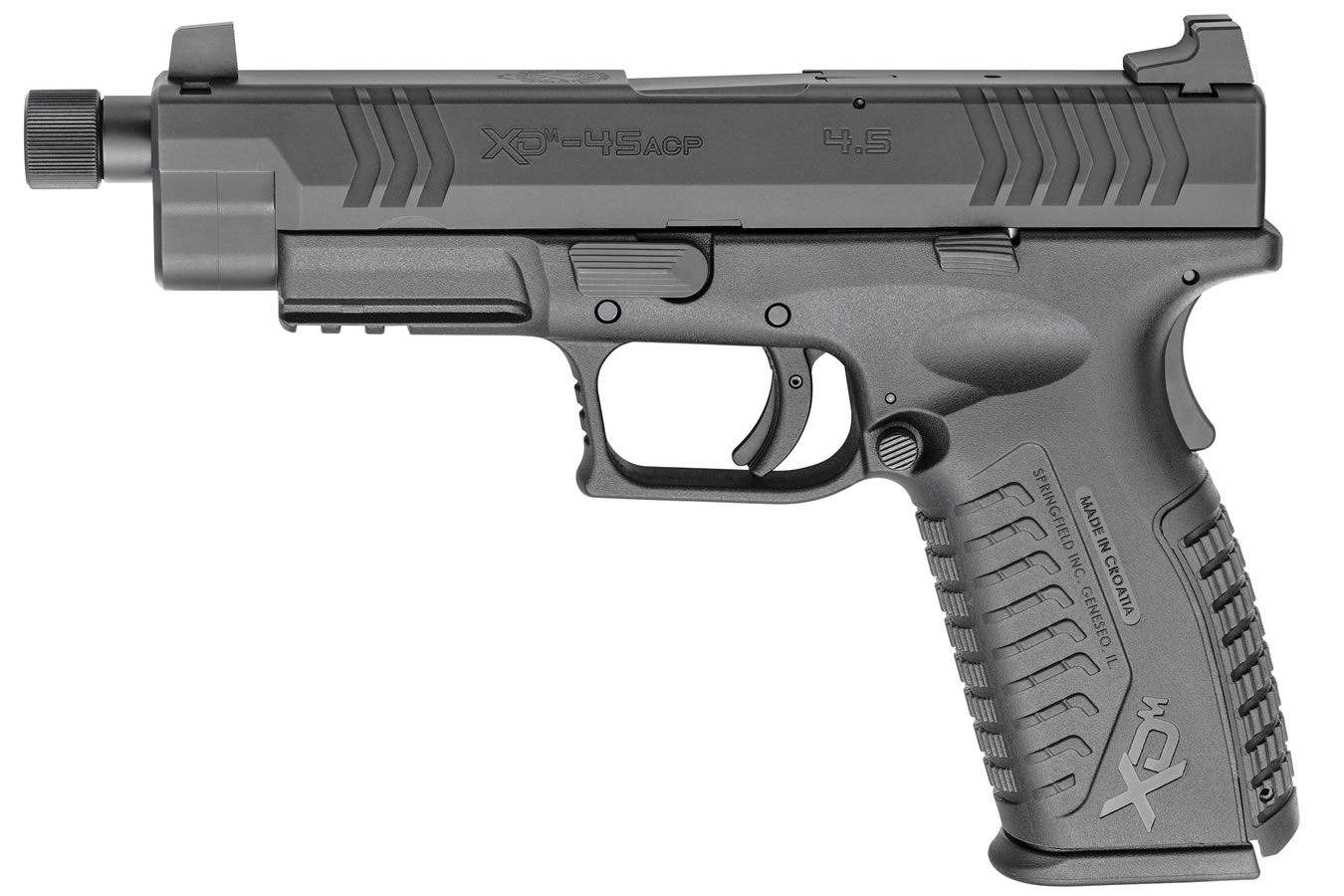 Springfield XDM .45ACP 4.5 Black Essentials Package with Threaded Barrel Springfield XDM .45ACP 4.5 Black Essentials Package with Threaded Barrel - Firearms - Illinois Gun Shop
