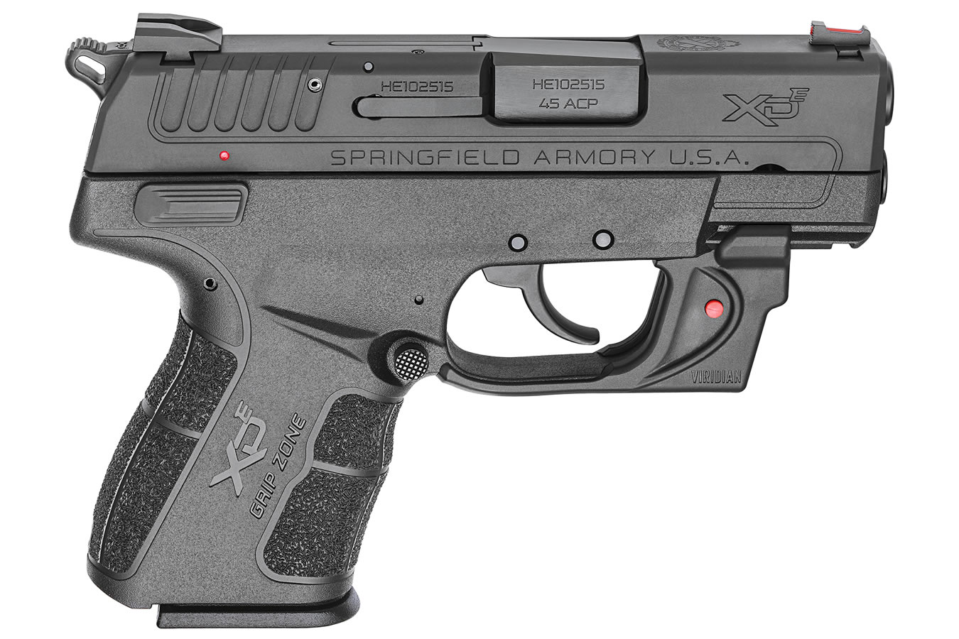 Springfield XD-E 45 ACP DA/SA Concealed Carry Pistol with Viridian Red Laser Springfield XD-E 45 ACP DA/SA Concealed Carry Pistol with Viridian Red Laser - Pistols - Illinois Gun Shop