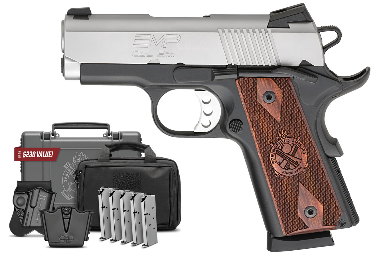Springfield 1911 EMP 9mm Bi-Tone Pistol with Instant Gear Up Package Springfield 1911 EMP 9mm Bi-Tone Pistol with Instant Gear Up Package - Pistols - Illinois Gun Shop