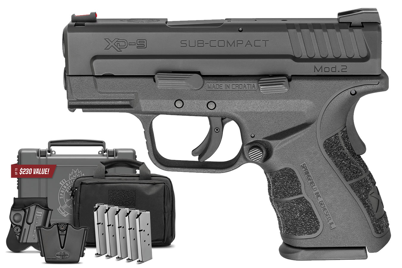 Springfield XD Mod.2 9mm Sub-Compact Pistol with Instant Gear Up Package Springfield XD Mod.2 9mm Sub-Compact Pistol with Instant Gear Up Package - Pistols - Illinois Gun Shop