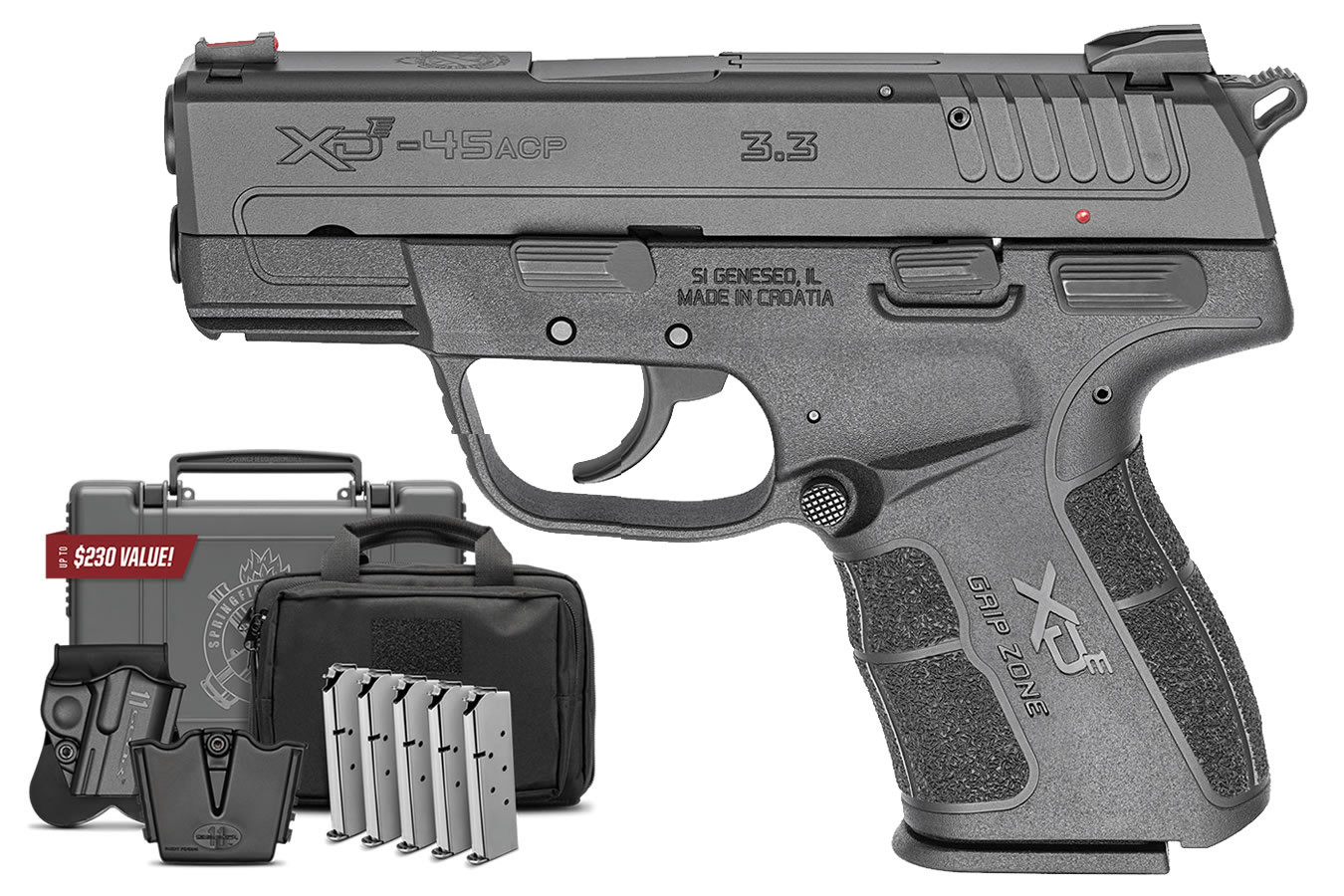 Springfield XD-E 45 ACP DA/SA Instant Gear Up Package with 5 Mags and Range Bag Springfield XD-E 45 ACP DA/SA Instant Gear Up Package with 5 Mags and Range Bag - Firearms - Illinois Gun Shop